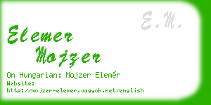 elemer mojzer business card