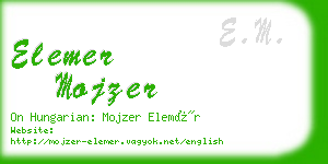 elemer mojzer business card